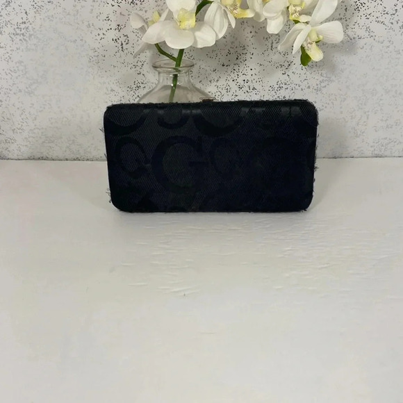 Guess Black Logo Cloth Flat Style Wallet - Picture 4 of 8